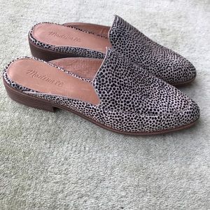 the frances loafer mule in spotted calf hair